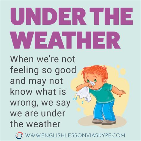 Does Under the Weather Mean Sick? And Why Do We Say Feeling Blue When It's Raining Cats and Dogs?